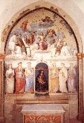 PERUGINO, Pietro Trinity and Six Saints Spain oil painting artist